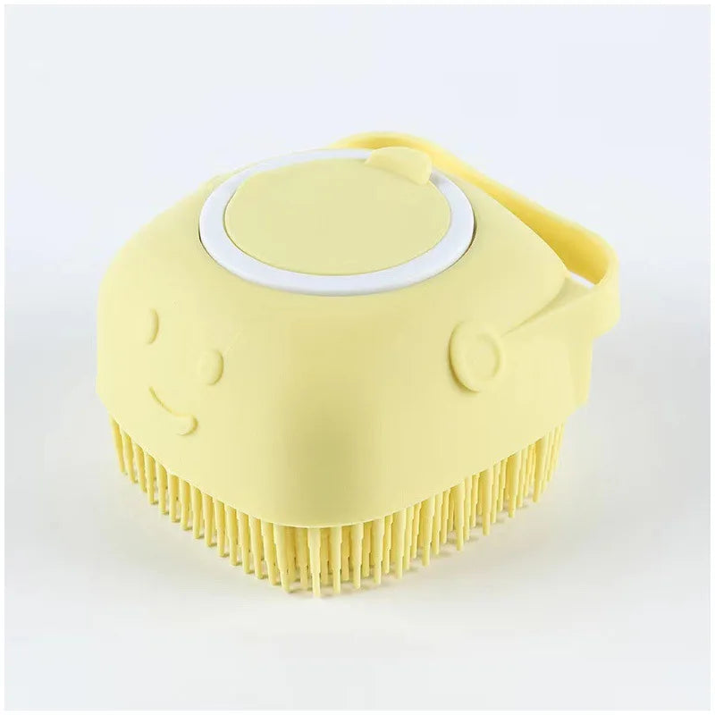 Pet Bath & Massage Brush – Soft Silicone Grooming Brush for Dogs & Cats | PetNestIndia