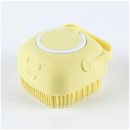 Pet Bath & Massage Brush – Soft Silicone Grooming Brush for Dogs & Cats | PetNestIndia