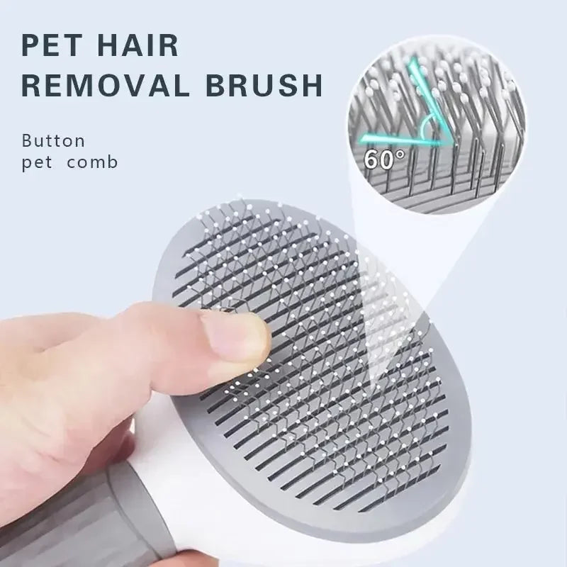 Self-Cleaning Pet Hair Remover Brush for Dogs & Cats | PetNestIndia