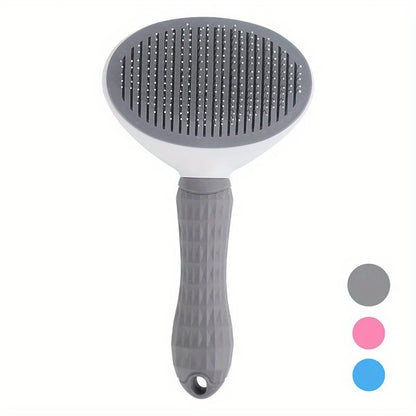 Self-Cleaning Pet Hair Remover Comb – Dog & Cat Slicker Grooming Brush