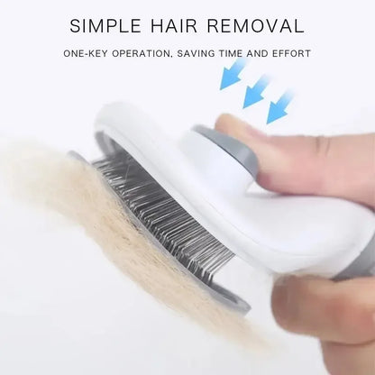 Self-Cleaning Pet Hair Remover Brush for Dogs & Cats | PetNestIndia