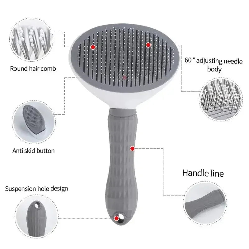 Self-Cleaning Pet Hair Remover Brush for Dogs & Cats | PetNestIndia