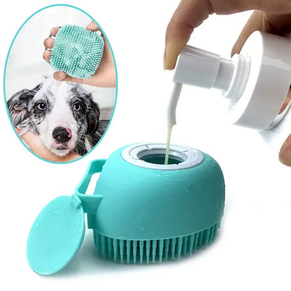 Pet Bath & Massage Brush – Soft Silicone Grooming Brush for Dogs & Cats | PetNestIndia