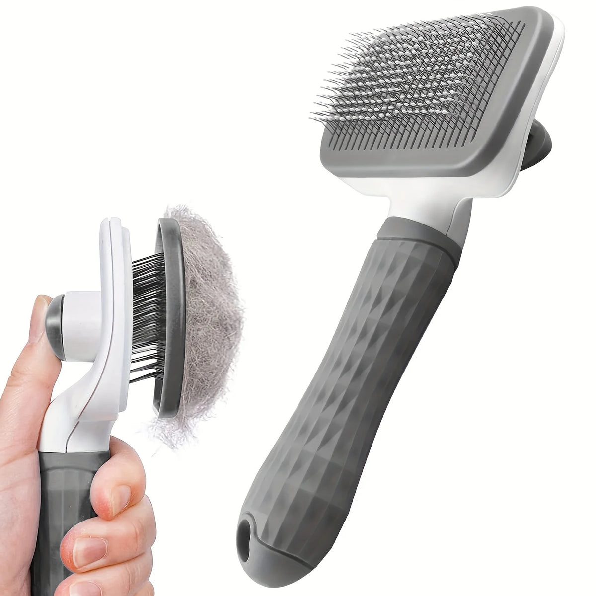 Self-Cleaning Pet Hair Remover Comb – Dog & Cat Slicker Grooming Brush