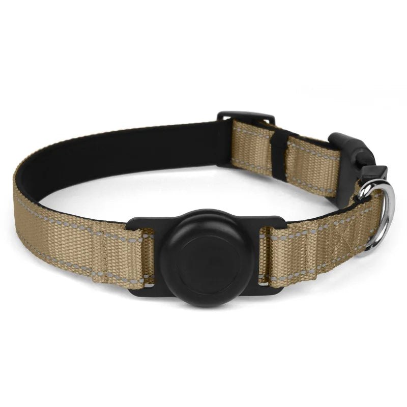 Heavy-Duty Dog Collar with AirTag Holder – Padded & Comfortable Adjustable Collar