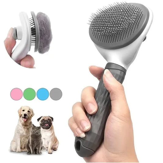 Self-Cleaning Pet Hair Remover Brush for Dogs & Cats | PetNestIndia