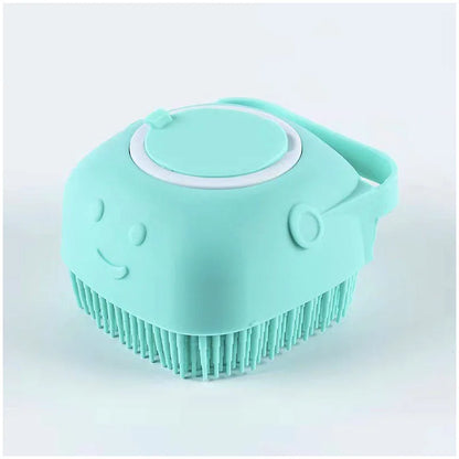 Pet Bath & Massage Brush – Soft Silicone Grooming Brush for Dogs & Cats | PetNestIndia