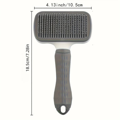 Self-Cleaning Pet Hair Remover Comb – Dog & Cat Slicker Grooming Brush