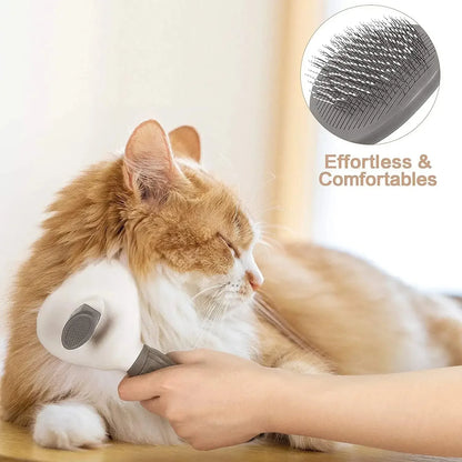Self-Cleaning Pet Hair Remover Brush for Dogs & Cats | PetNestIndia